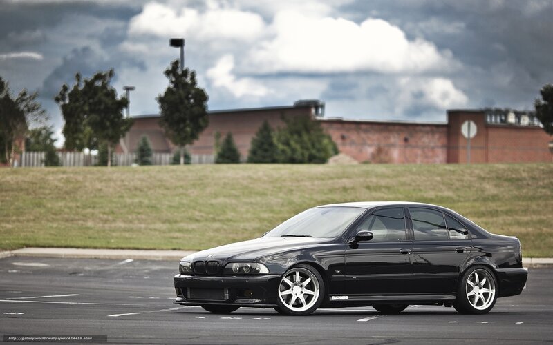 Black BMW Sedan — Dramatic, Afternoon, Photograph, Car, Parking Lot