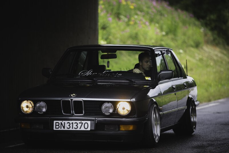 Black Bmw Sedan — Dramatic, Afternoon, Photograph, Driver