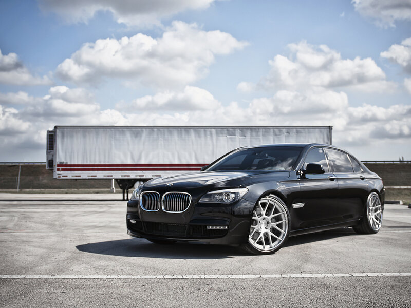 Black BMW Sedan — Dramatic, Afternoon