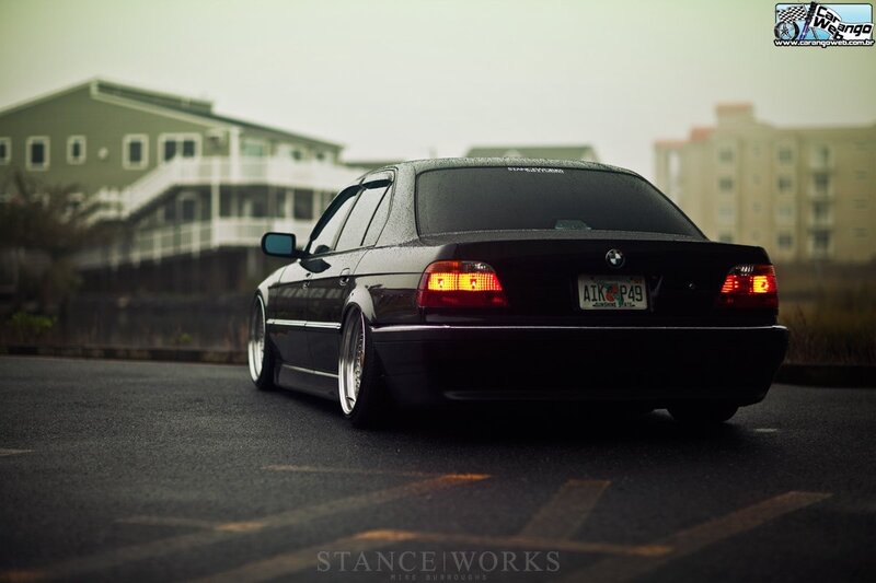 Black BMW Sedan — Dramatic, Morning