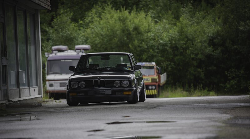 Black Bmw Sedan — Dramatic, Photograph, Van