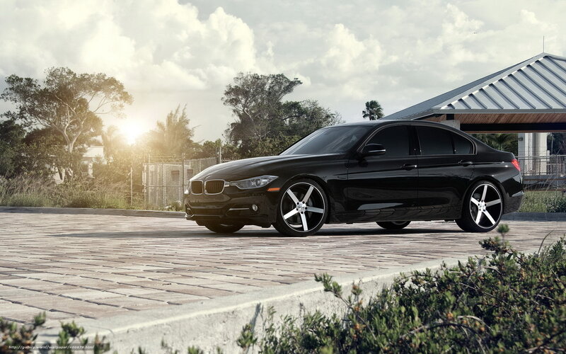 Black Bmw Sedan — Dramatic, Sunset, Photograph, Car, Cobblestone