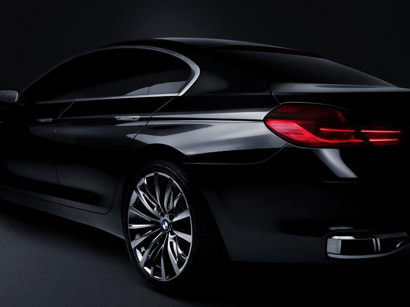 Black BMW Sedan — Dramatic