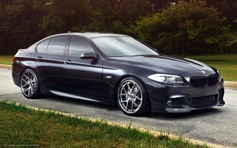 Black BMW Sedan — Gray, Calm