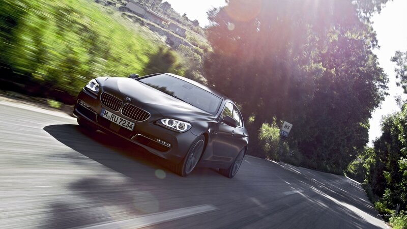 Black BMW Sedan — Gray, Dynamic