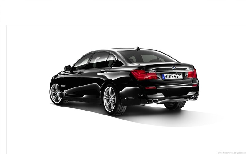 black bmw sedan rear view