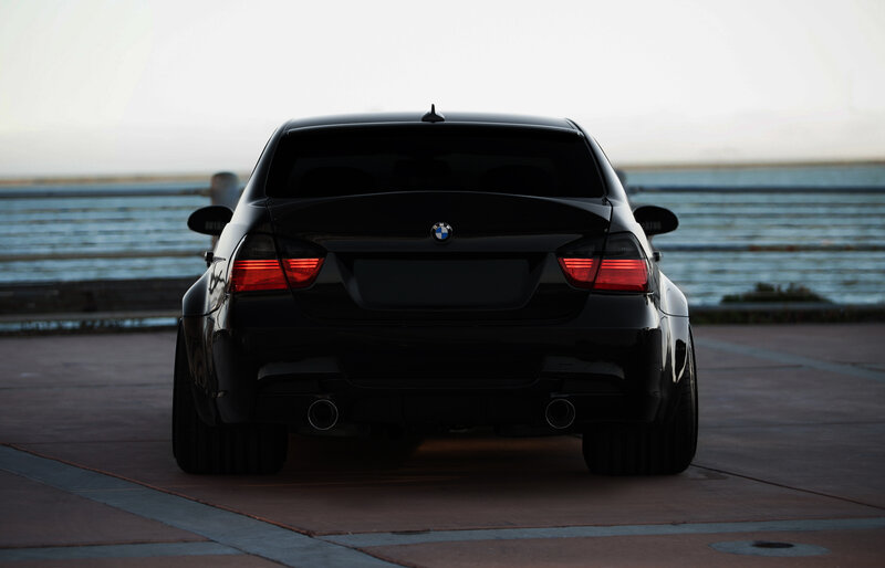 Black Bmw Sedan — Serene, Sunset