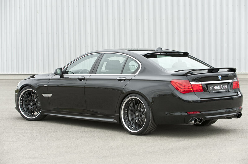 Black BMW sedan with Hamann modifications