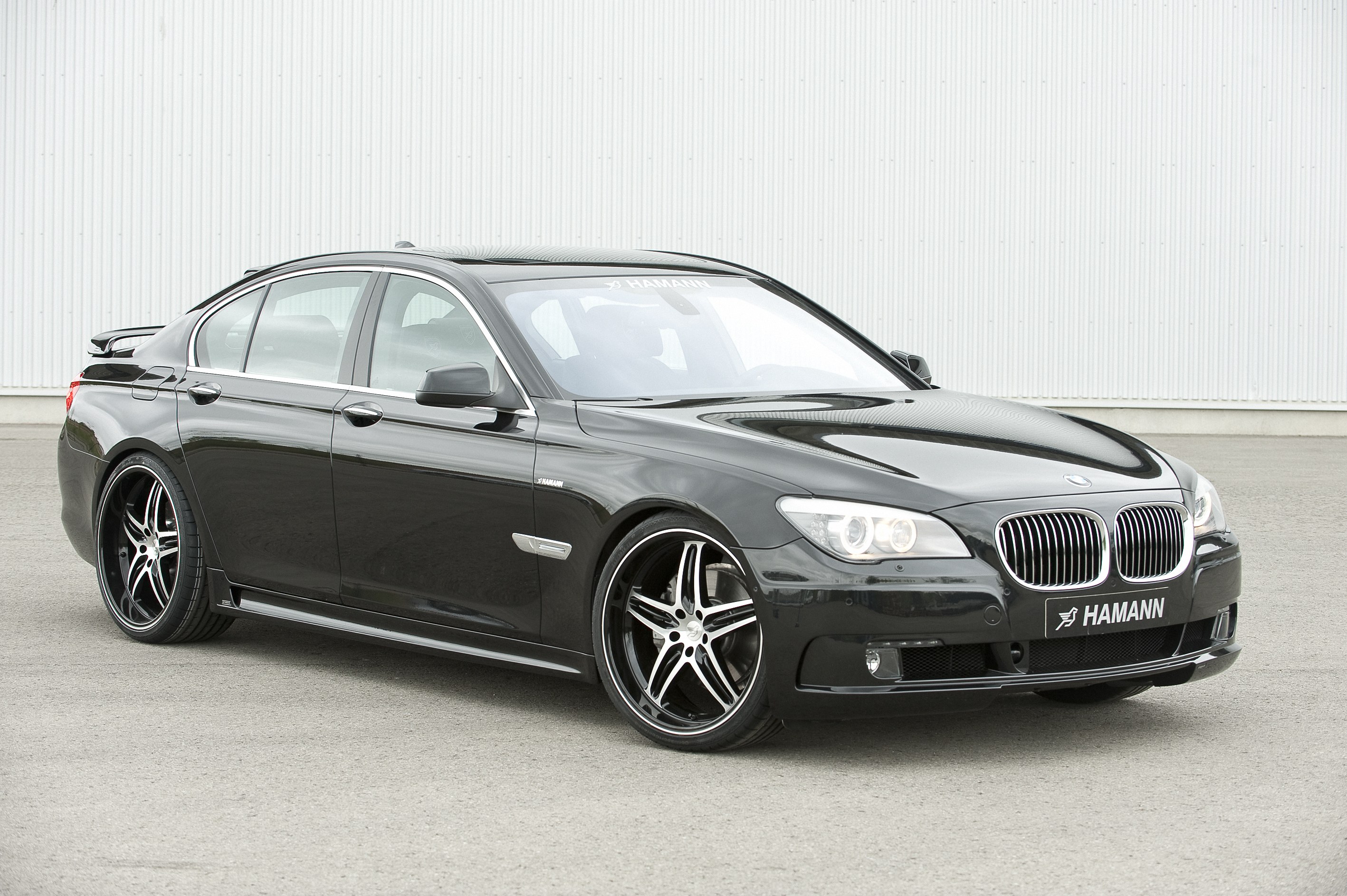Black BMW sedan with Hamann modifications