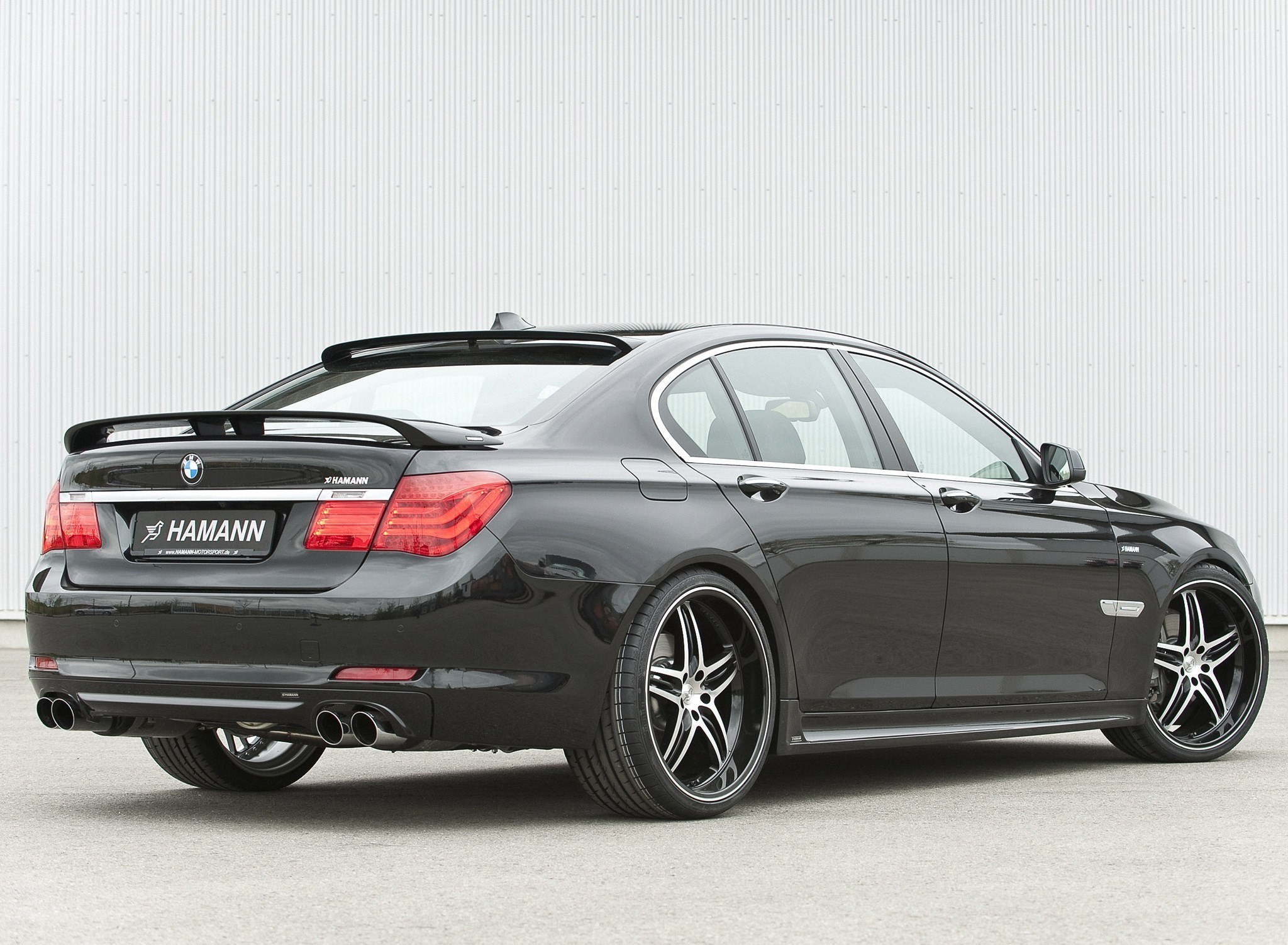 Black BMW sedan with Hamann tuning