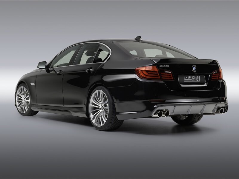 black bmw sedan with kelleners sport