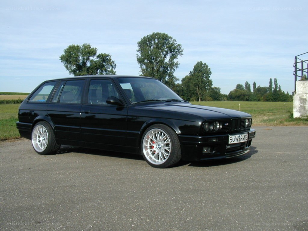 black bmw station wagon