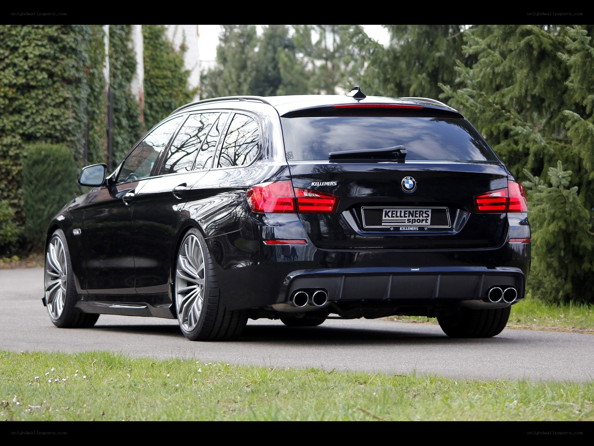 Black BMW station wagon