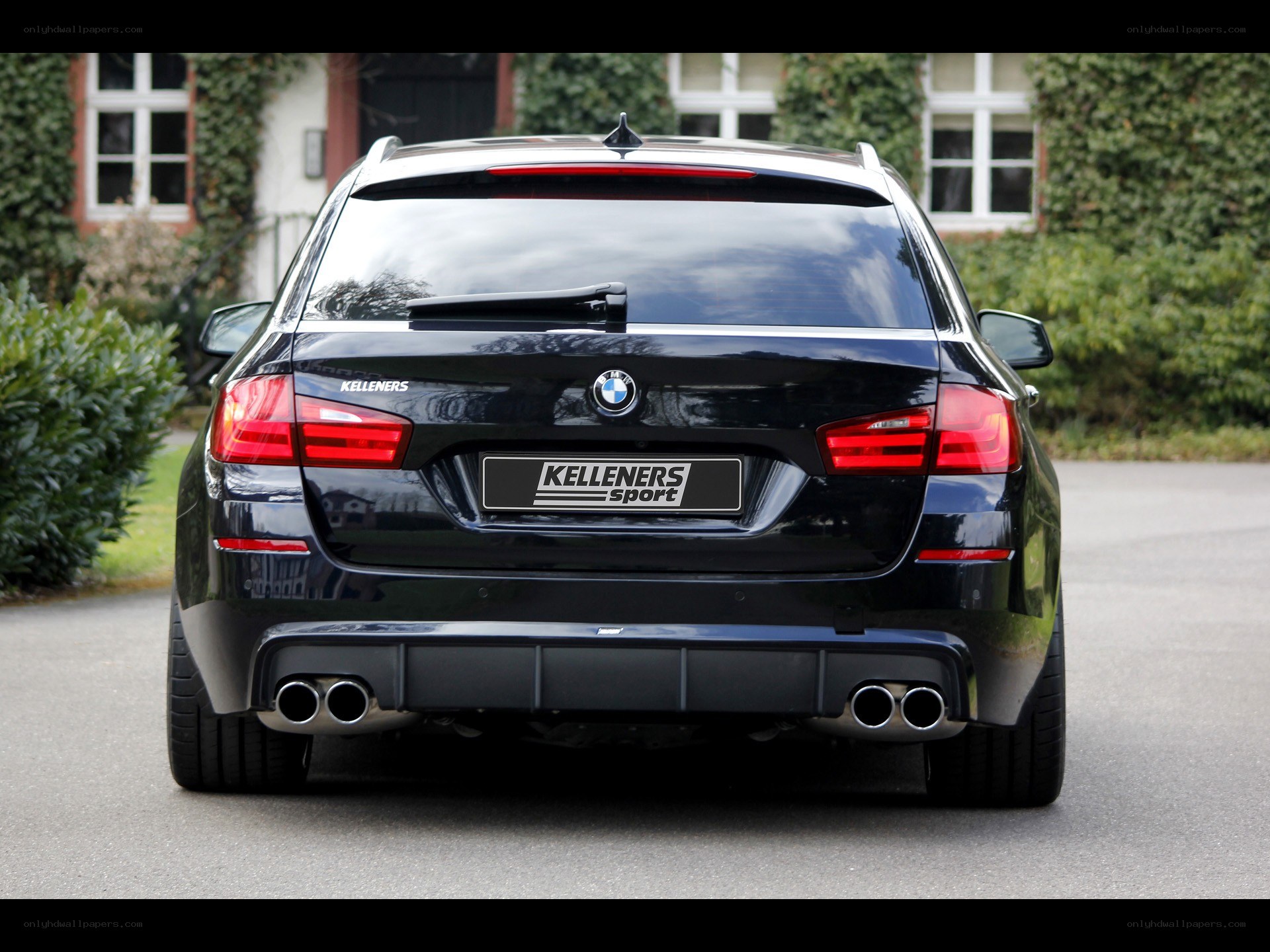 black bmw station wagon