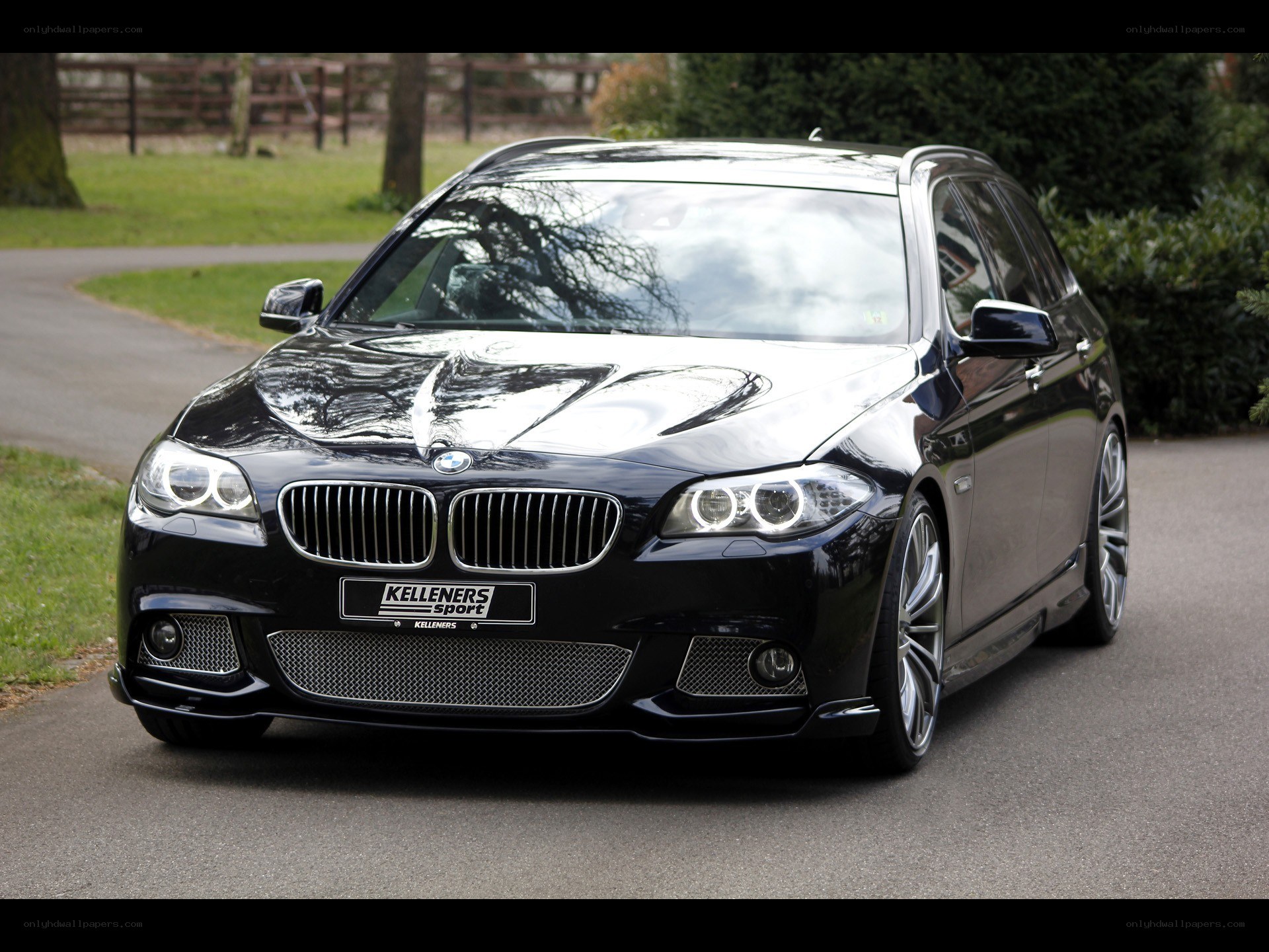black bmw station wagon