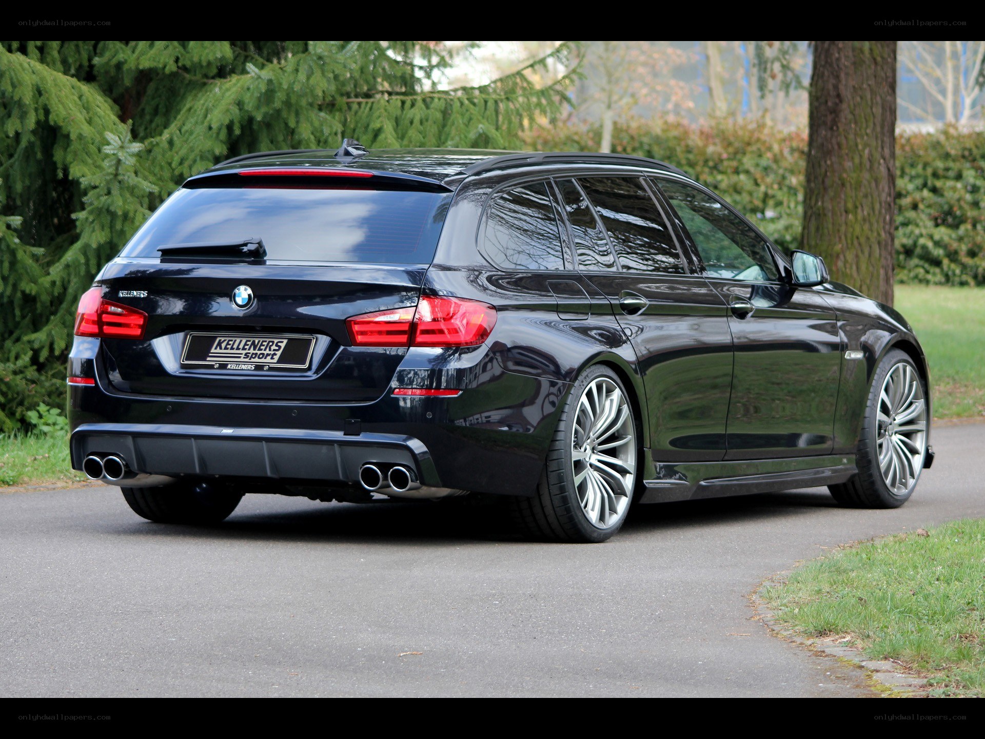 Black BMW station wagon
