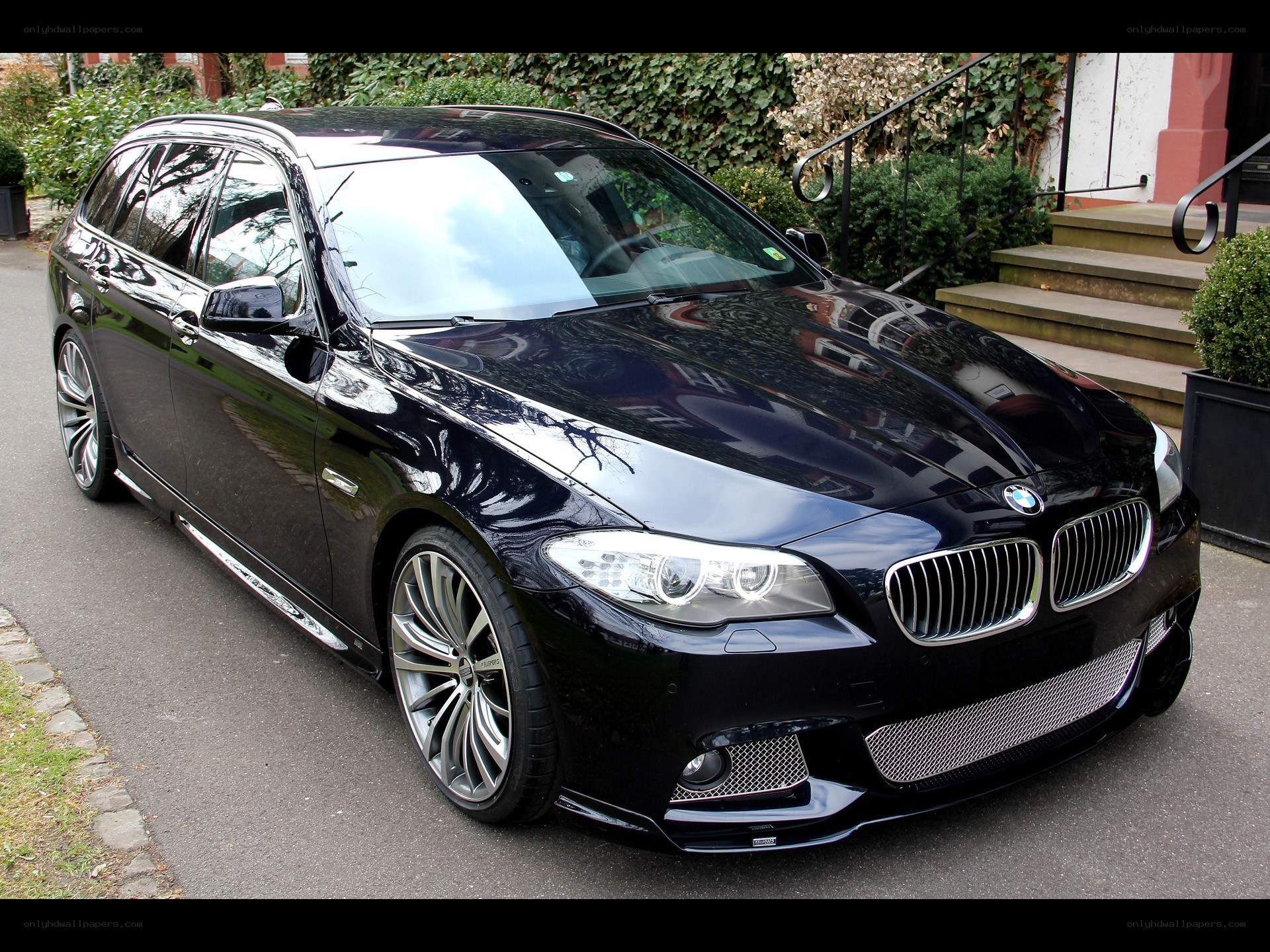 black bmw station wagon