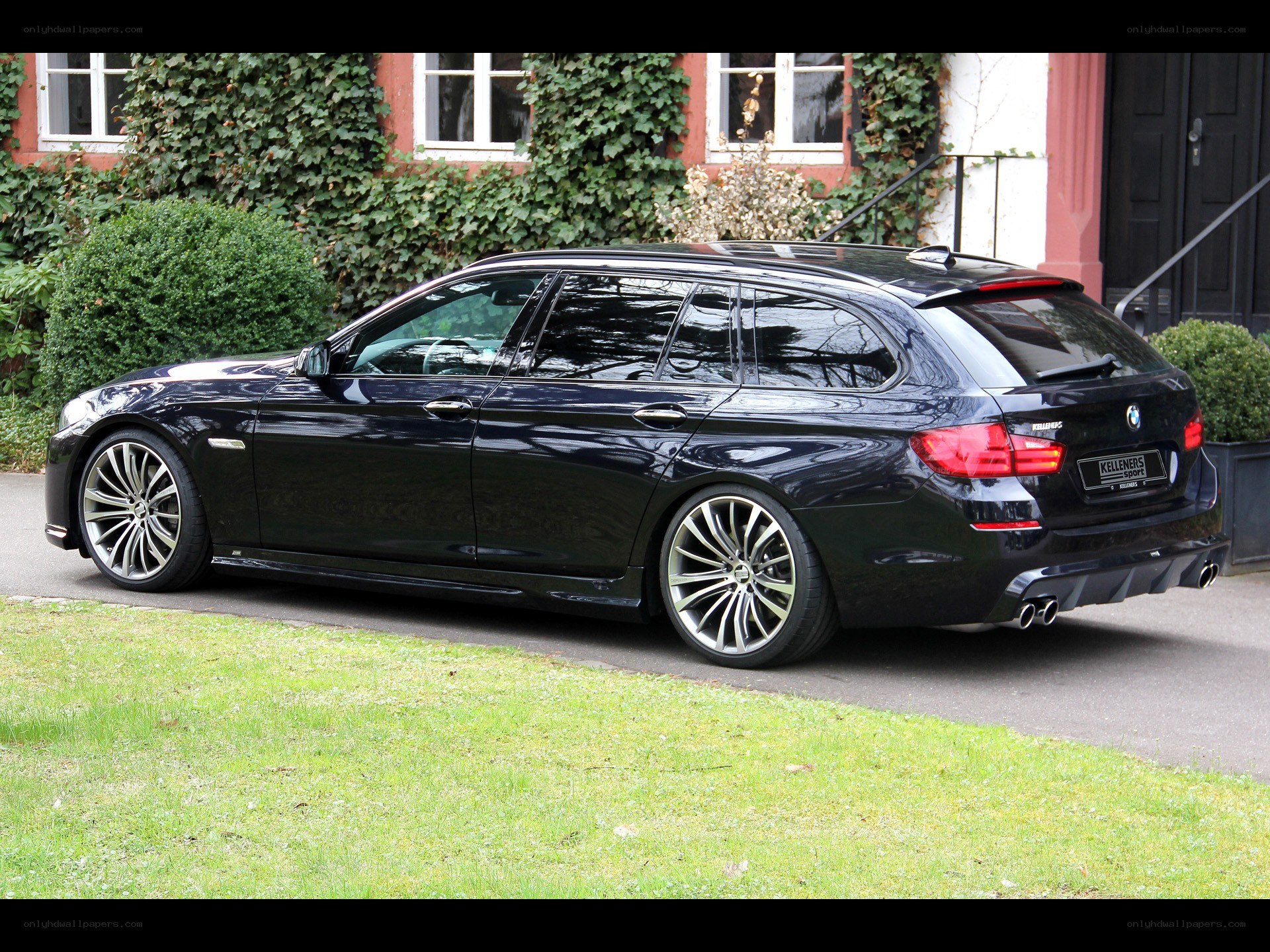 black bmw station wagon
