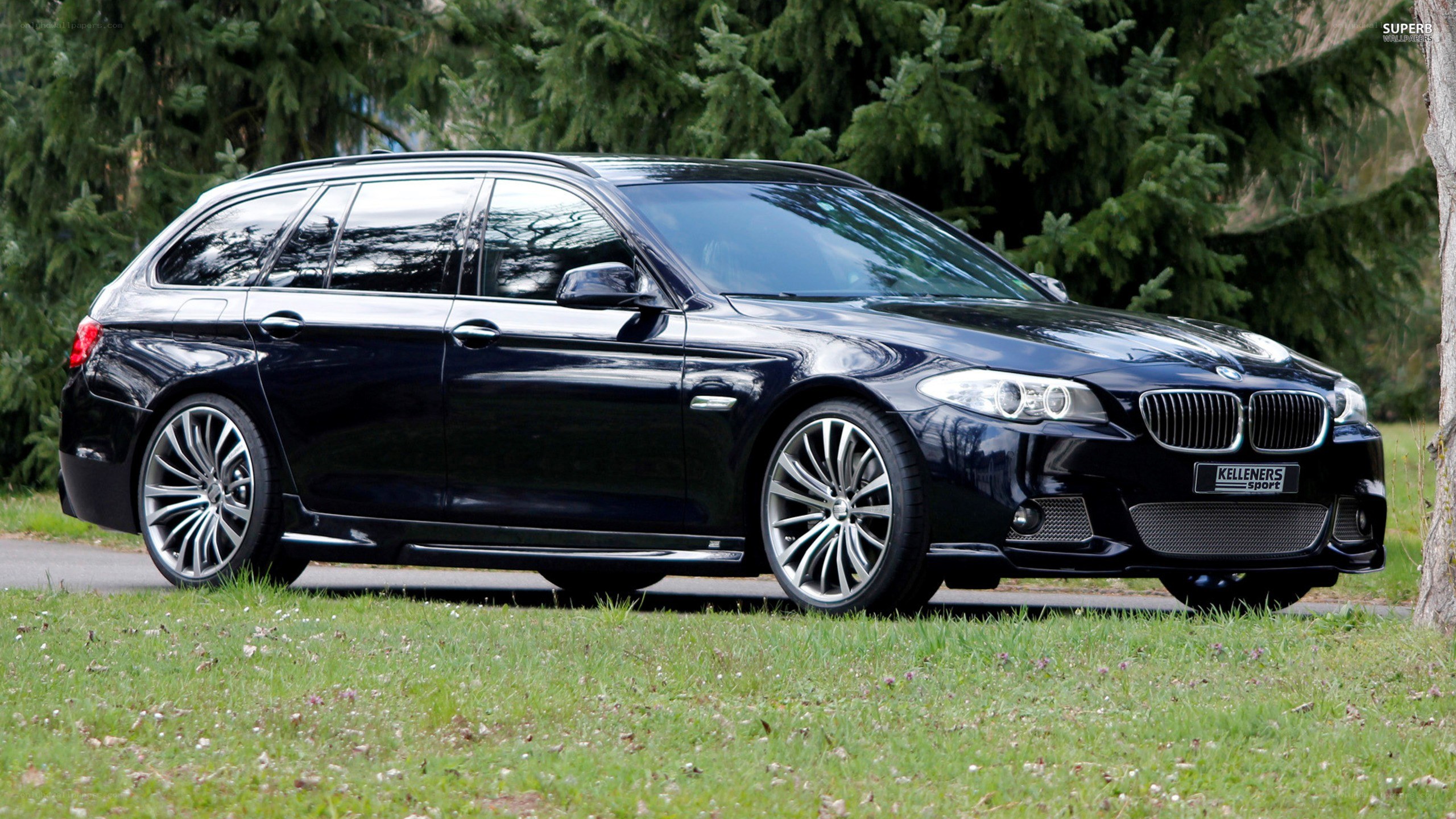 black bmw station wagon
