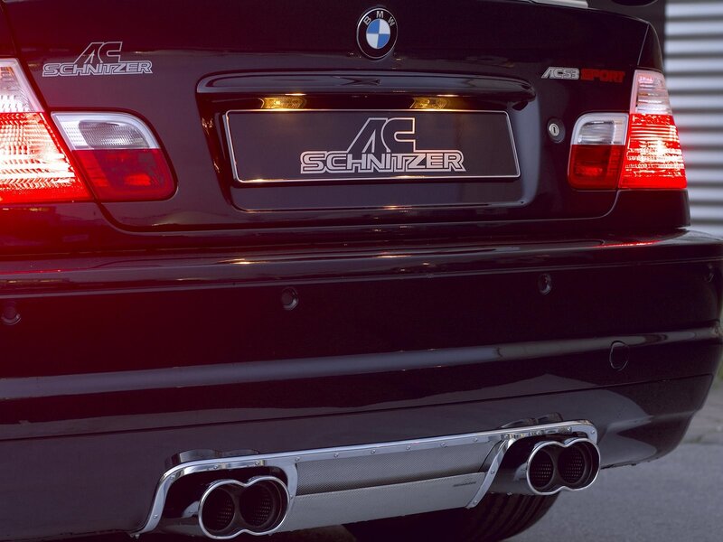 black bmw with ac schnitzer exhaust