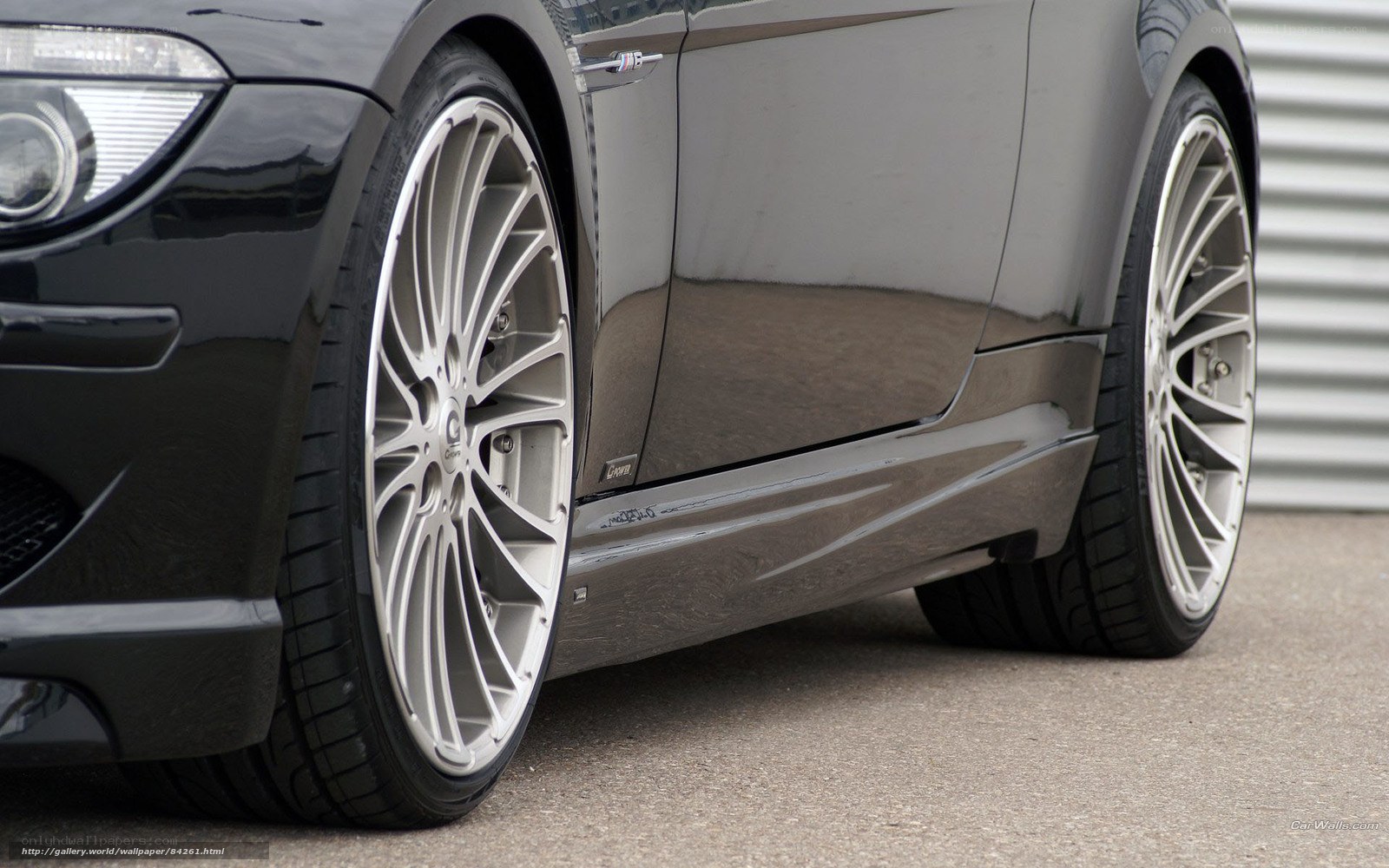 black bmw with silver wheels