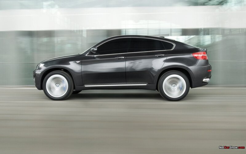 black bmw x6 in motion