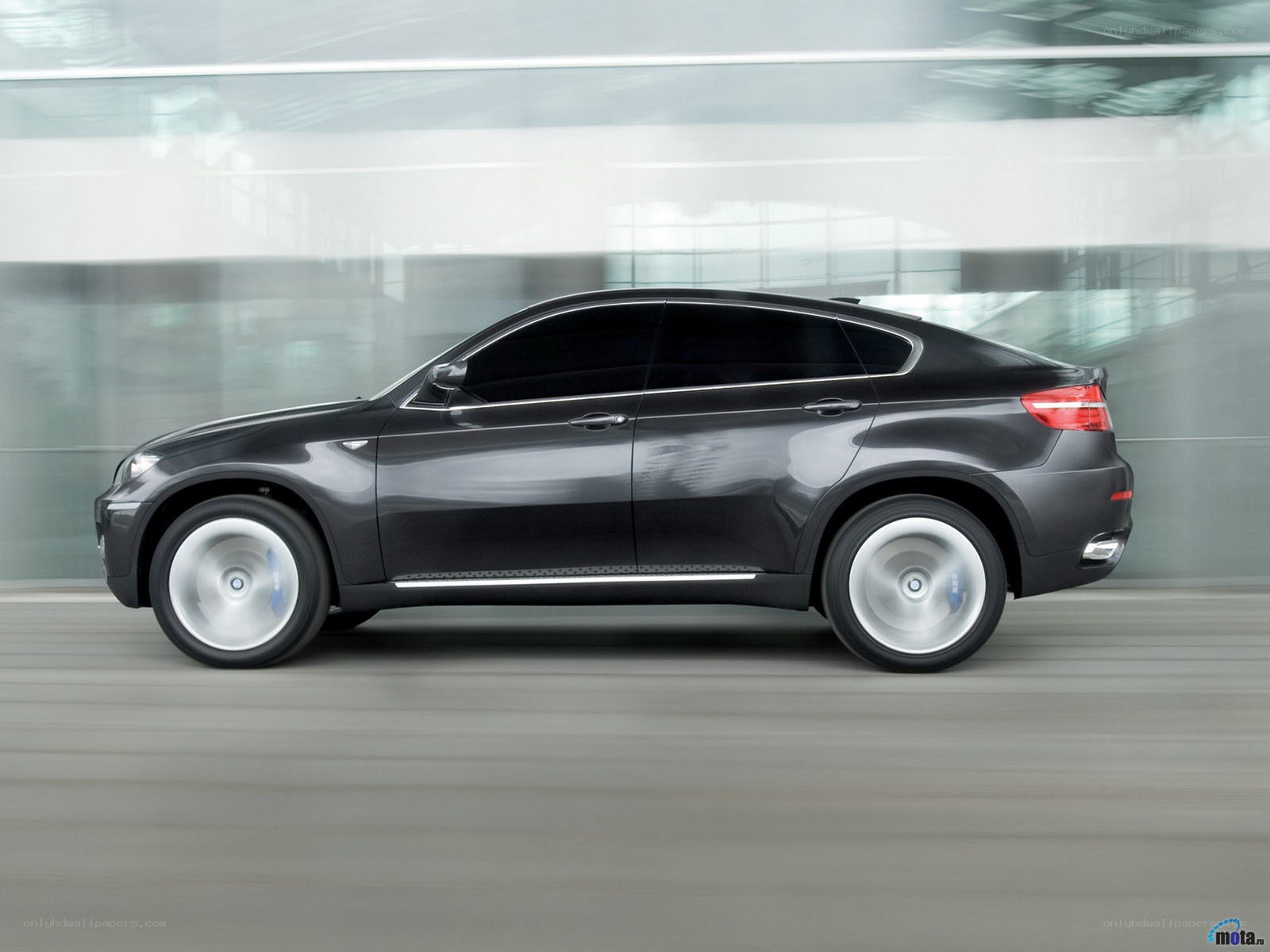 black bmw x6 in motion