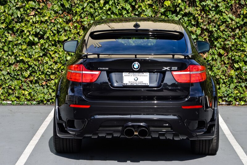 Black BMW X6 rear view