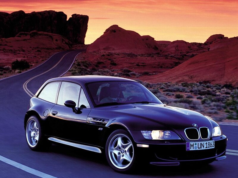 Black BMW Z3 on desert road