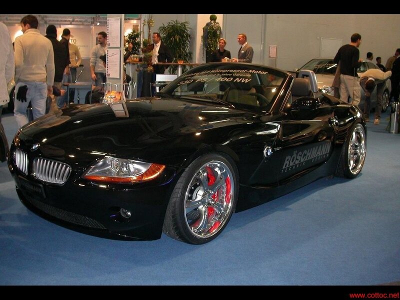 Black BMW Z4 at auto show