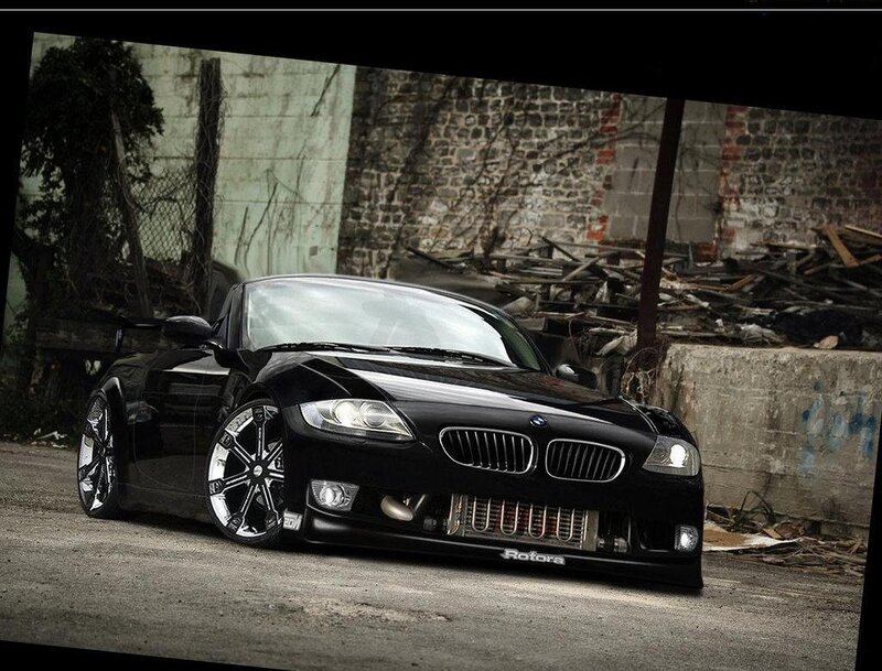 Black BMW Z4 in urban setting