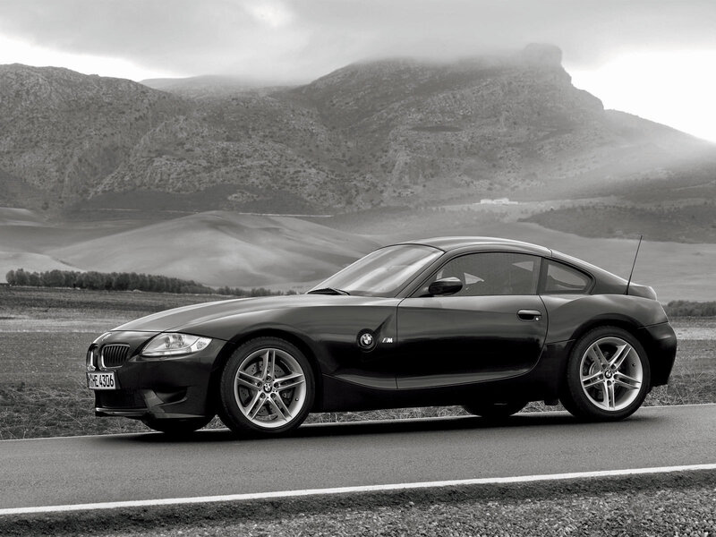 Black BMW Z4 M Coupe — Dramatic, Photograph, Car, Mountains
