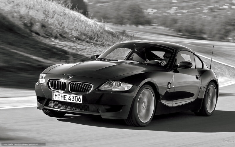 Black BMW Z4 M Coupe in motion