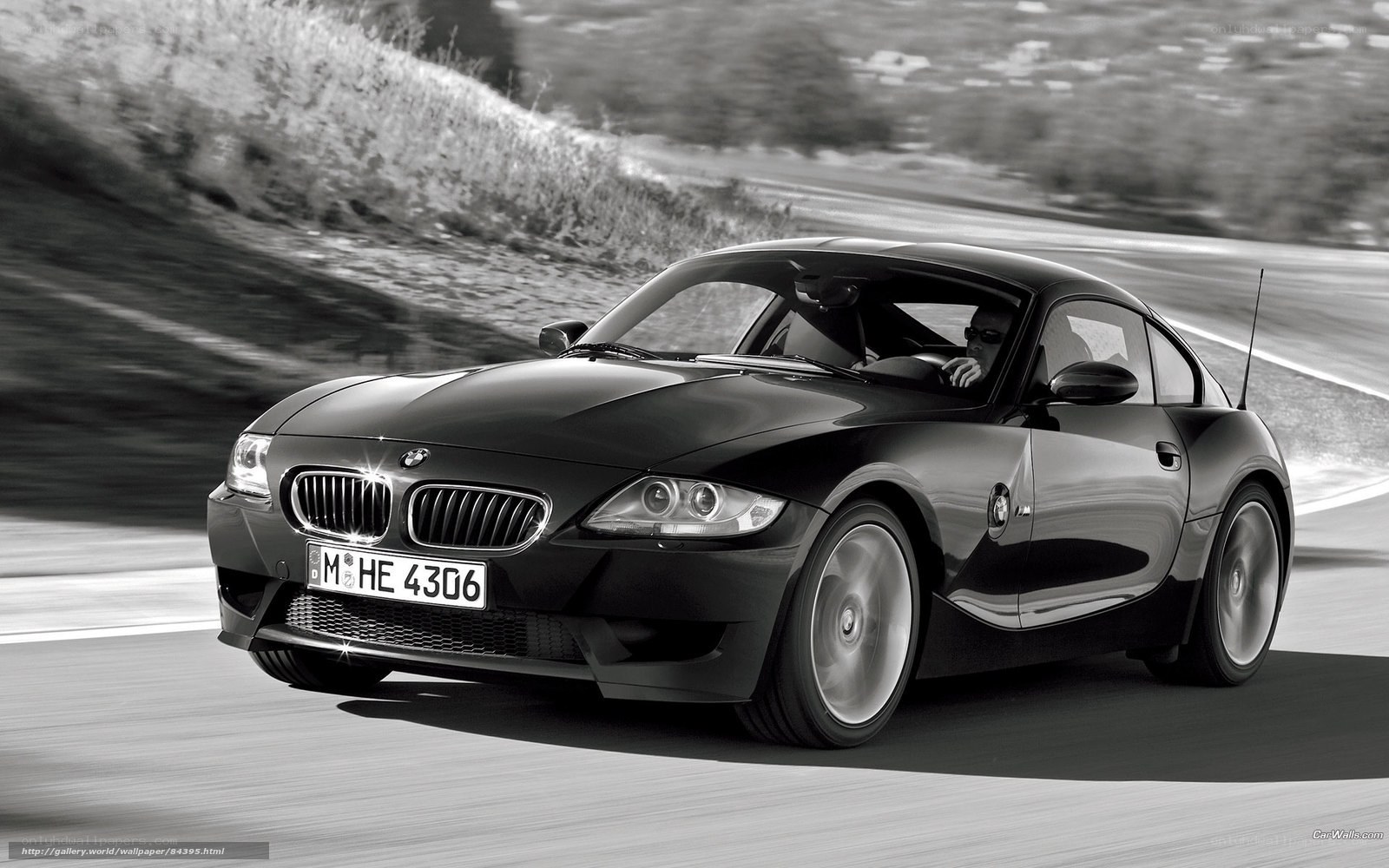 Black BMW Z4 M Coupe in motion
