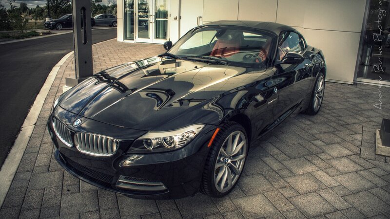 Black BMW Z4 parked outside