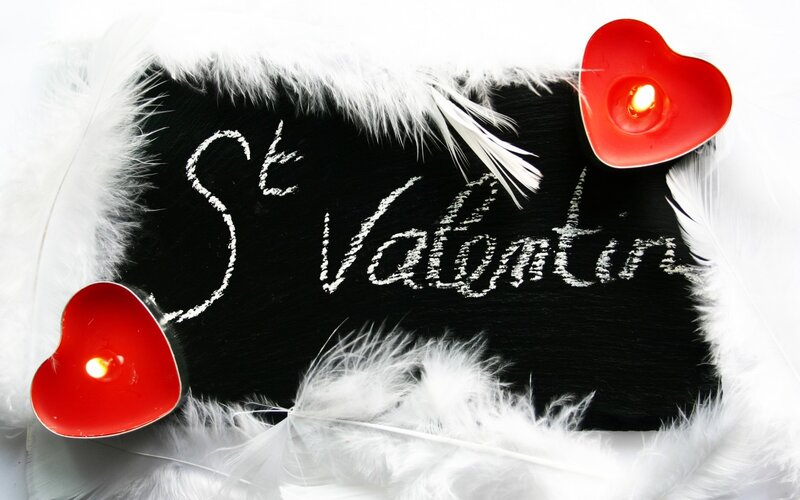Black Board with Hearts