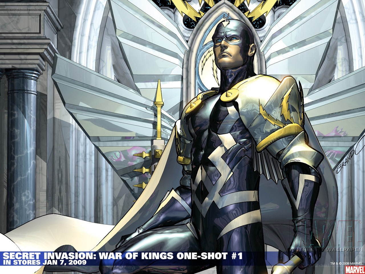 Black Bolt in a cathedral