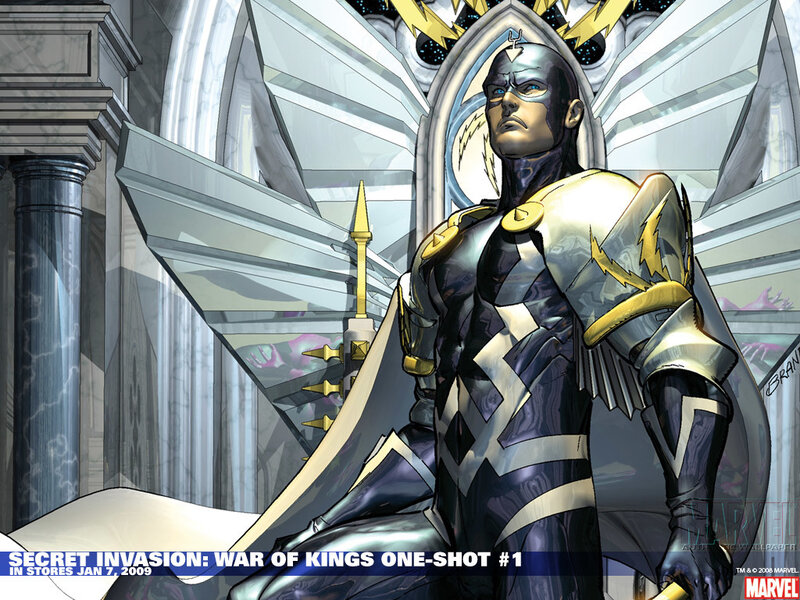 Black Bolt in a throne room