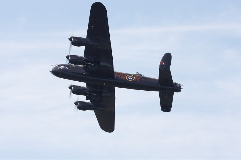 Black Bomber Aircraft — Calm, Afternoon