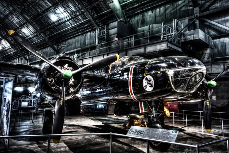 Black Bomber Aircraft — Dramatic