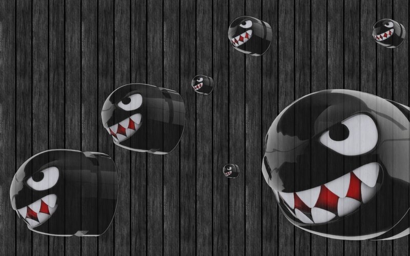 Black Bowsers on wood