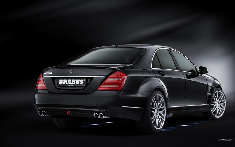 Black Brabus Car — Dramatic, Photograph, Wheels, Exhaust, Silver