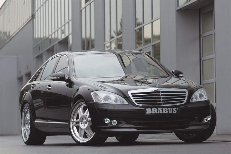Black Brabus Car — Neutral, Photograph, Building, Windows, Silver Wheels