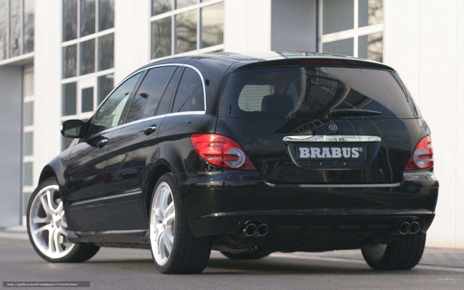 Black Brabus car rear view