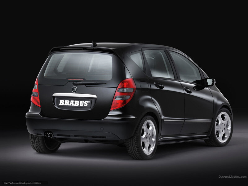 Black Brabus car rear view