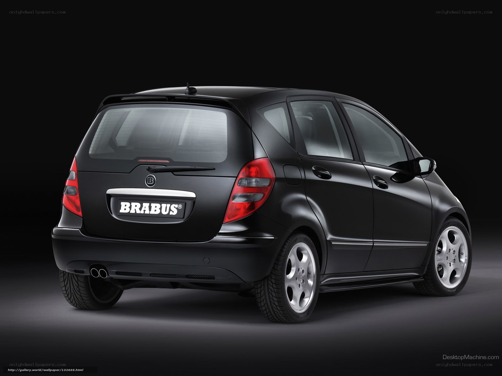 Black Brabus car rear view