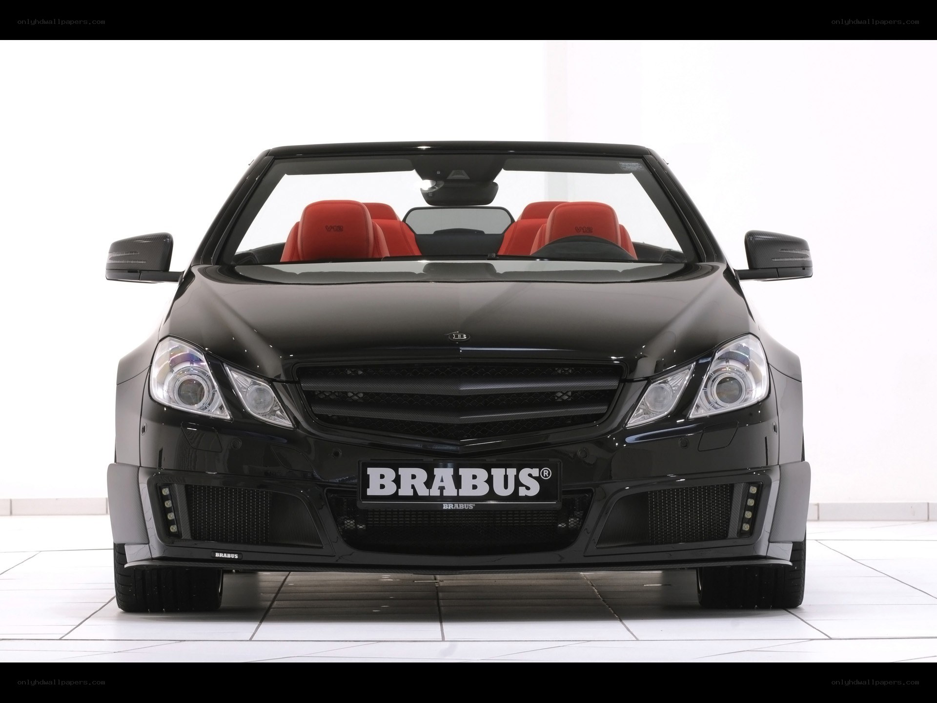 Black Brabus convertible car
