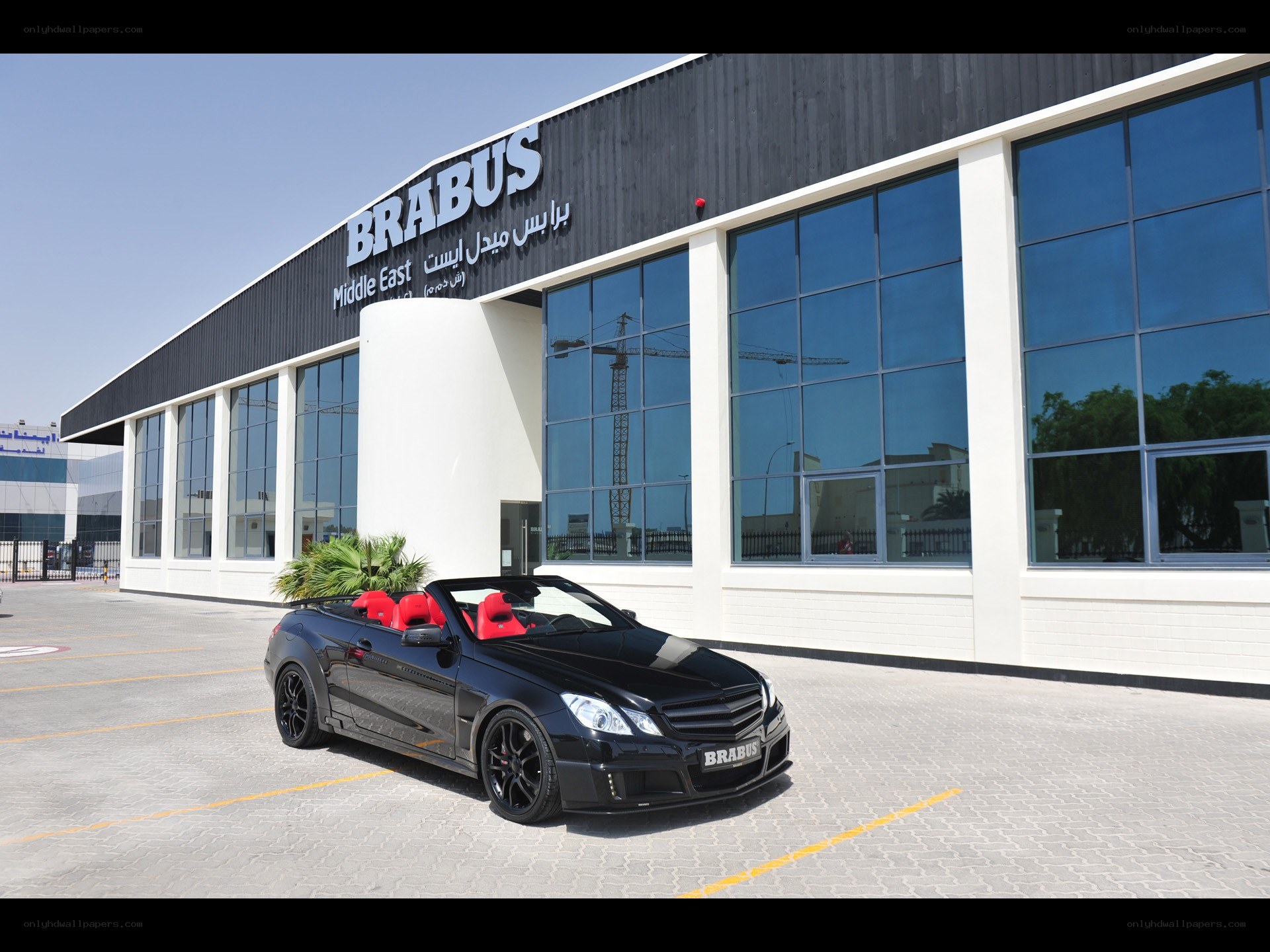 Black Brabus convertible car