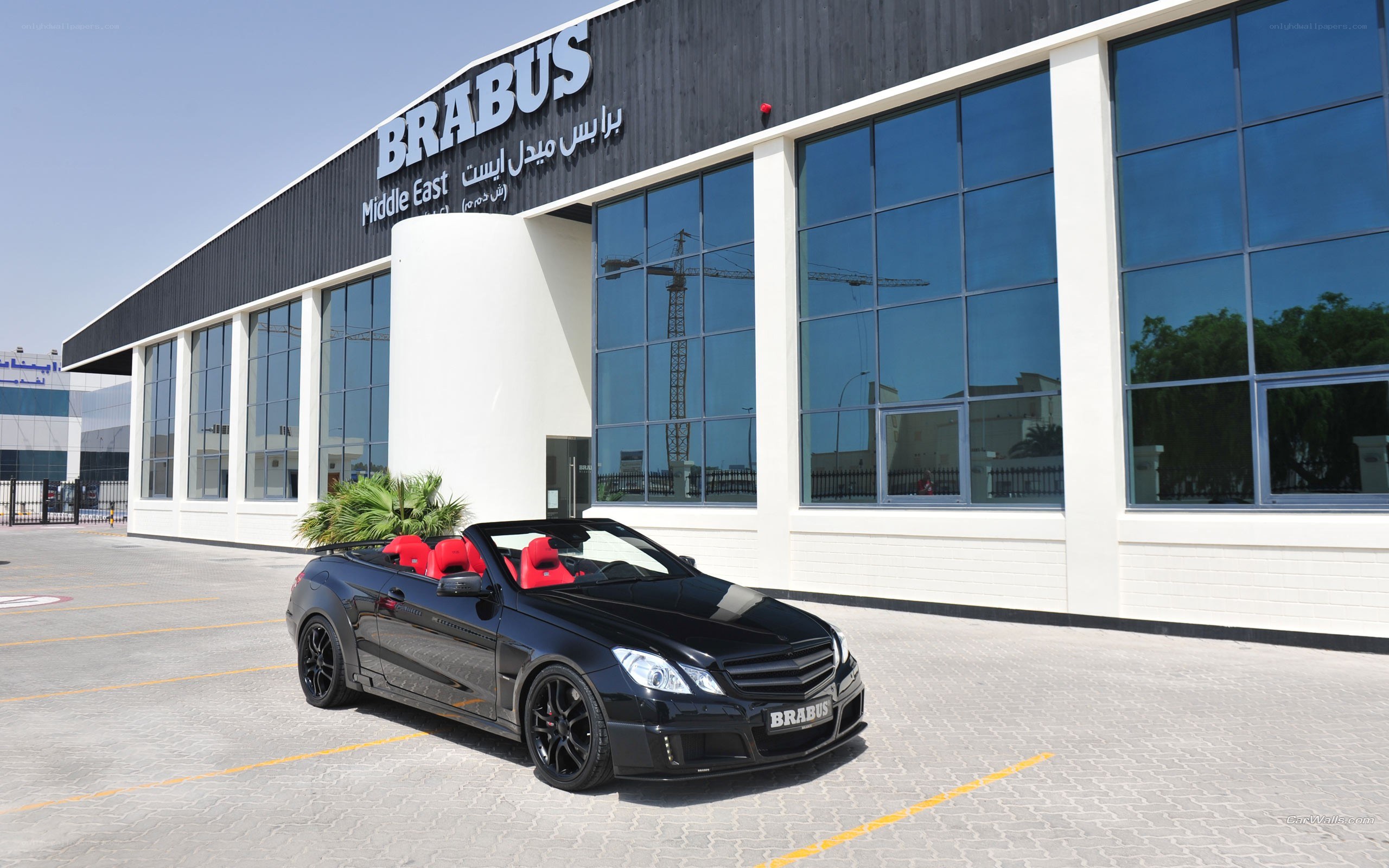 Black Brabus convertible car