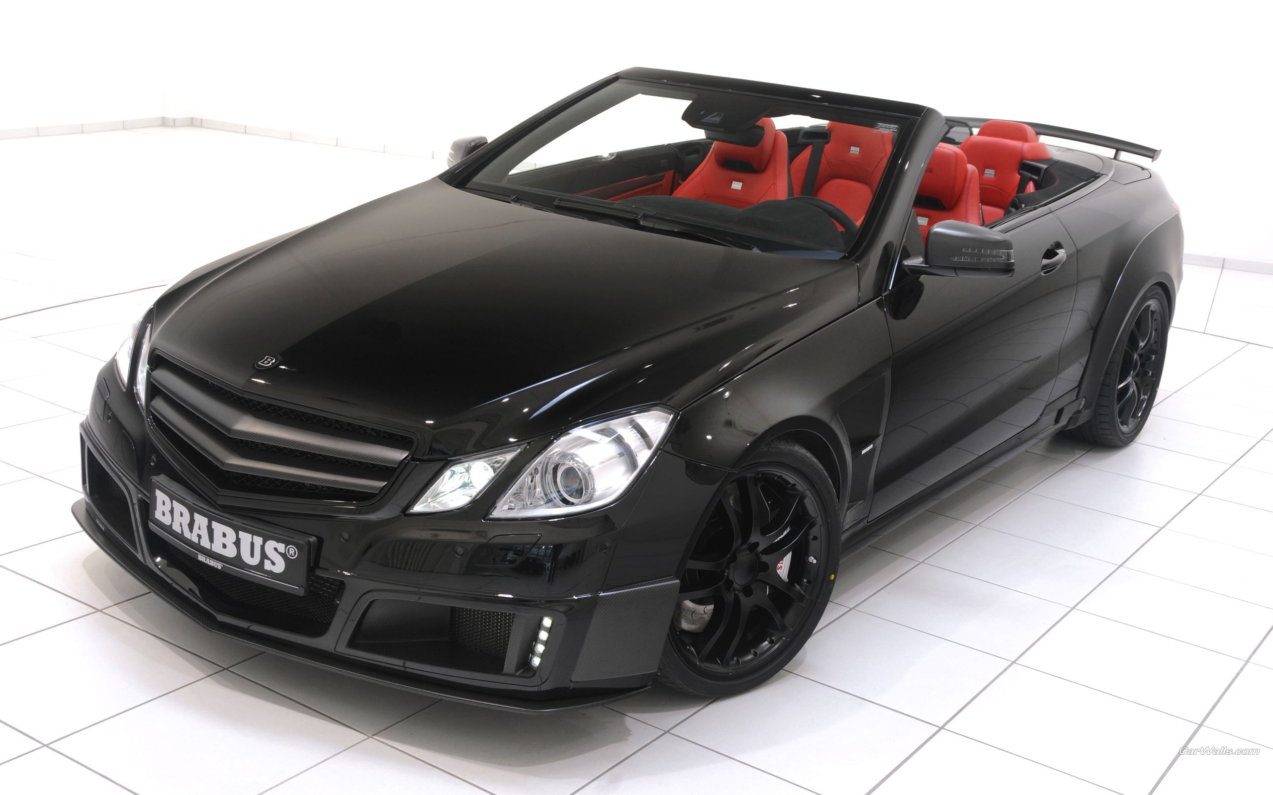 Black Brabus convertible car